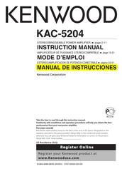 Kenwood KAC-5204 Manual De Instrucciones