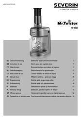 SEVERIN Mr.Tvister KM 3923 Instrucciones De Uso