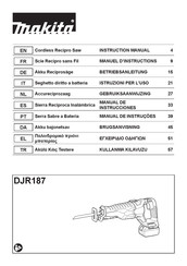 Makita DJR187ZK Manual De Instrucciones