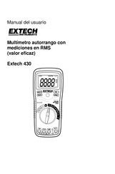 Extech Instruments 430 Manual Del Usuario