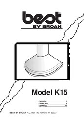 Broan BEST K15 Manual Del Usuario