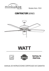 Minka Aire WATT Contractor Serie Manual De Instrucciones