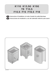 Harvia K15G Instrucciones De Instalación Y Uso Del Calentador Eléctrico Para Sauna