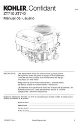 Kohler Confidant ZT710 Manual Del Usuario