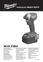 Milwaukee M18 FID2 Manual Original