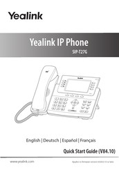 Yealink SIP-T27G Guia De Inicio Rapido