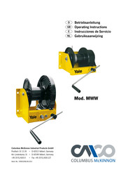 Columbus McKinnon Yale MWW Serie Instrucciones De Servicio