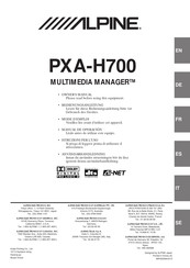 Alpine MULTIMEDIA MANAGER PXA-H700 Manual De Operación