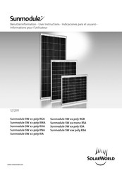 SolarWorld Sunmodule SW poly RHA Serie Indicaciones Para El Usuario