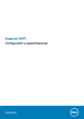 Dell Inspiron 3471 Configuración Y Especificaciones