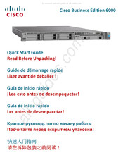 Cisco Business Edition 6000 Guia De Inicio Rapido