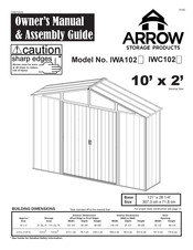 Arrow Storage Products IWA102 Manual Del Propietario Y Guía De Montaje