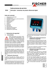 FISCHER DE46 Instrucciones De Servicio