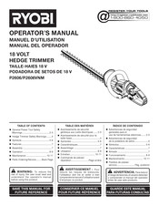 Ryobi P2606VNM Manual Del Operador