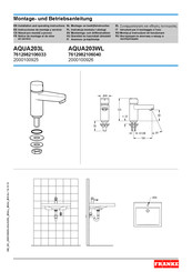 Franke AQUA203L Instrucciones De Montaje Y Servicio