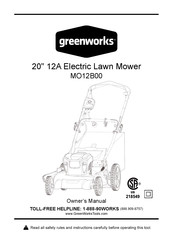 GreenWorks MO12B00 El Manual Del Propietario