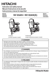 Hitachi NV 65ANS Instrucciones Y Manual De Seguridad