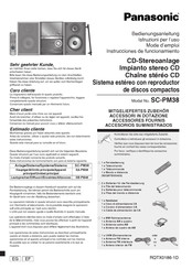 Panasonic SC-PM38 Instrucciones De Funcionamiento