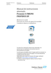 Endress+Hauser Prosonic S FMU90 PROFIBUS DP Manual De Instrucciones Abreviado