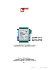 DMG DEUM.E08 Manual De Instalación