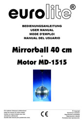 EuroLite Mirrorball 40 cm Manual Del Usuario