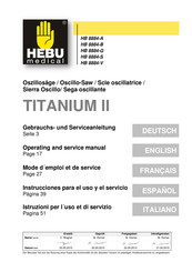 HEBU medical TITANIUM II HB 8884-G Instrucciones Para El Uso Y El Servicio