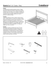 Crate&Barrel Keane Manual De Instrucciones