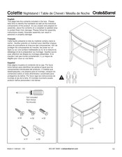 Crate&Barrel Colette Breve Manual De Instrucciones