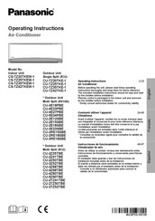 Panasonic CU-TZ25TKE-1 Instrucciones De Funcionamiento