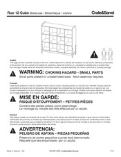 Crate&Barrel Rue 12 Cube Manual De Instrucciones