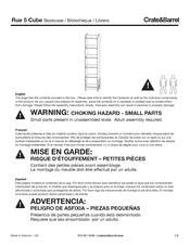 Crate&Barrel Rue 5 Cube Manual De Instrucciones