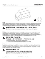 Crate&Barrel Truck Manual De Instrucciones