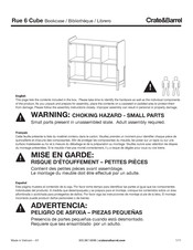 Crate&Barrel Rue 6 Cube Manual De Instrucciones