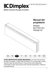 Dimplex BLF7451-EU PRISM 74 Manual Del Propietário