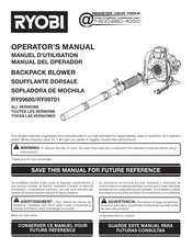 Ryobi RY09600 Manual Del Operador