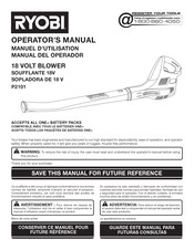 Ryobi P2101 Manual Del Operador