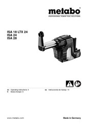 Metabo ISA 18 LTX 24 Instrucciones De Manejo