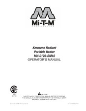 Mi-T-M Corporation MH-0125-RM10 Manual Del Operador