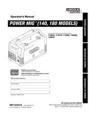 Lincoln Electric POWER MIG 140 Manual Del Operador