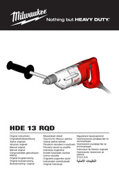 Milwaukee HDE 13 RQD Manual Original