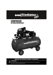 Gladiator PRO CE 820/220/M/50/4 Manual De Instrucciones Y Garantía