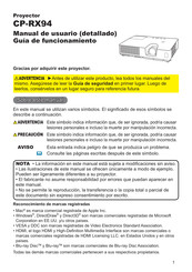 Hitachi CP-RX94 Manual De Usuario