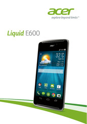 Acer Liquid E600 Manual De Usuario