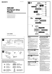 Sony CDX-MP80 Instalación / Conexiones