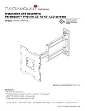 PEERLESS Paramount PA740-S Manual De Instrucciones