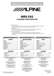 Alpine MRX-F65 Manual De Operación