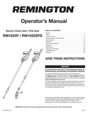 Remington RM1025SPS Manual Del Operador