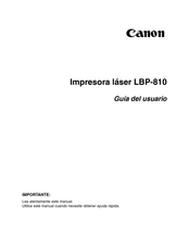 Canon LBP-810 Guía Del Usario