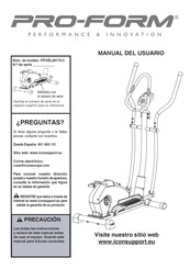 Pro-Form PFIVEL86174.0 Manual Del Usuario