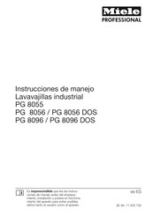 Miele professional PG 8056 DOS Instrucciones De Manejo